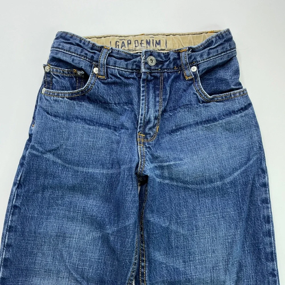 Gap Blue Loose Fit Jeans Kids Size 10 Regular Adjustable Waist Denim